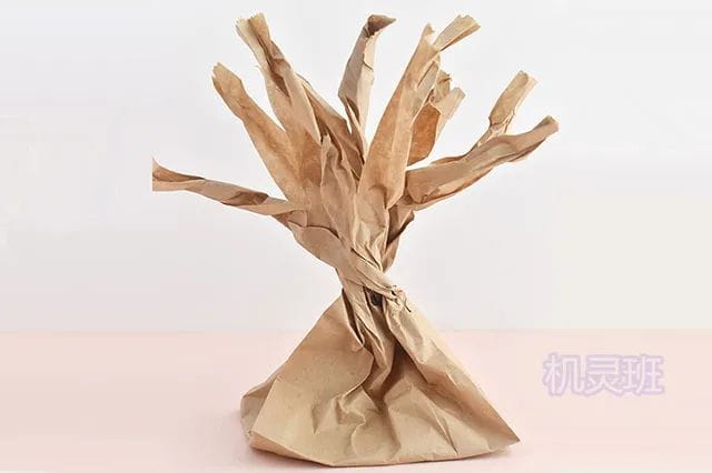 儿童环保手工：回收牛皮纸袋制作小鸟乐园(步骤图解)  第9张